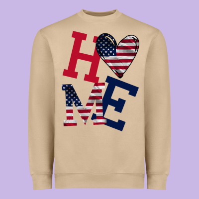 American Flag Home Heavyweight Sweatshirt Designed By Bettercallsaul