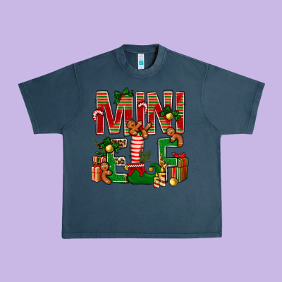 Christmas Mini Elf Urban Heavy Tee Designed By Bundleandbundleshop