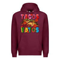 Burgundy tacos before vatos olivia Premium Hoodie - OliviaCreatesArt