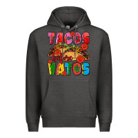 Charcoal Heather tacos before vatos olivia Premium Hoodie - OliviaCreatesArt