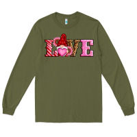 Army Green valentines day gnomes love Long Sleeve Tee - RanaPortraitStore