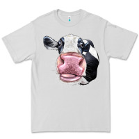 Dove Grey Cute Holstein Face Premium Tee - LillyAllenDesigns