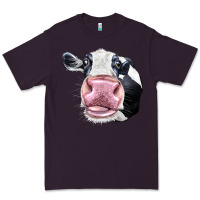 Plum Cute Holstein Face Premium Tee - LillyAllenDesigns