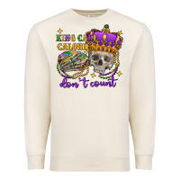 Sandshell King cake calories don't count skull Premium Sweatshirt - FaDigitalArtStudio