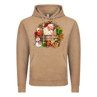 Vintage Coffee Santa Vintage Hoodie - MaliasSmallBusiness