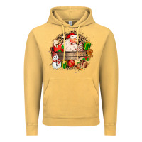 Vintage Mustard Santa Vintage Hoodie - MaliasSmallBusiness