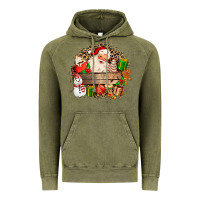 Vintage Olive Santa Vintage Hoodie - MaliasSmallBusiness