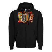 Black i love fall most of all Zipper Hoodie - CowGirlArtShop