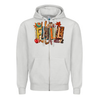 Dove Grey i love fall most of all Zipper Hoodie - CowGirlArtShop