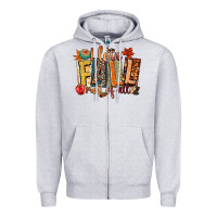 Heather Grey i love fall most of all Zipper Hoodie - CowGirlArtShop