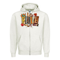 Oatmeal Heather i love fall most of all Zipper Hoodie - CowGirlArtShop