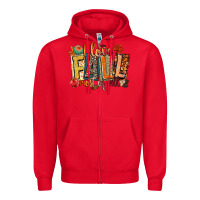 Red i love fall most of all Zipper Hoodie - CowGirlArtShop