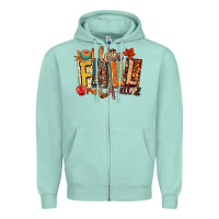 Seafoam i love fall most of all Zipper Hoodie - CowGirlArtShop