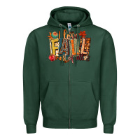 Sports Green i love fall most of all Zipper Hoodie - CowGirlArtShop