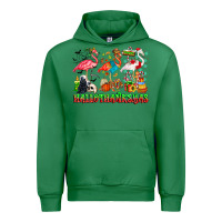Emerald happy hallothanksmas flamingo Urban Hoodie - CowhideDigitalArt