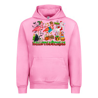 Fuchsia Pink happy hallothanksmas flamingo Urban Hoodie - CowhideDigitalArt