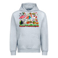 Heather Grey happy hallothanksmas flamingo Urban Hoodie - CowhideDigitalArt