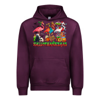 Mauve Wine happy hallothanksmas flamingo Urban Hoodie - CowhideDigitalArt