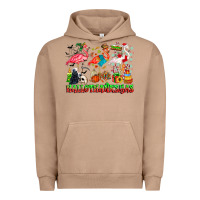 Pigment Burro happy hallothanksmas flamingo Urban Hoodie - CowhideDigitalArt