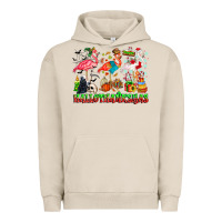 Pigment French Oak happy hallothanksmas flamingo Urban Hoodie - CowhideDigitalArt