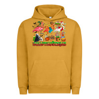 Pigment Peanut Butter happy hallothanksmas flamingo Urban Hoodie - CowhideDigitalArt
