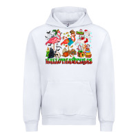 White happy hallothanksmas flamingo Urban Hoodie - CowhideDigitalArt