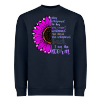 Navy I Am The Storm sunflower Heavyweight Sweatshirt - Bettercallsaul