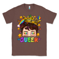 Chestnut LGBTQ+ Queer Portrait With Crown And Rainbow Classic Tee - BundleAndBundleShop