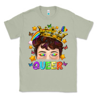 Matcha LGBTQ+ Queer Portrait With Crown And Rainbow Classic Tee - BundleAndBundleShop