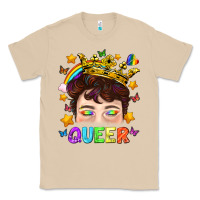 Mushroom LGBTQ+ Queer Portrait With Crown And Rainbow Classic Tee - BundleAndBundleShop