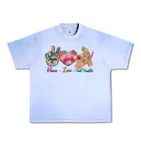 Grape Ice Peace Love Nail Hustler Urban Heavy Tee - BundleAndBundleShop