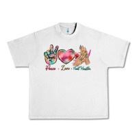 Lunar Rock Peace Love Nail Hustler Urban Heavy Tee - BundleAndBundleShop