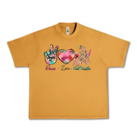 Peanut Butter Peace Love Nail Hustler Urban Heavy Tee - BundleAndBundleShop