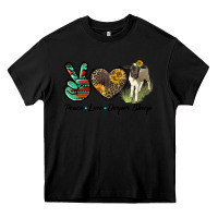 Black Peace Love Dorper Sheep Heavy Core Tee - LillyAllenDesigns