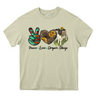Mossy Peace Love Dorper Sheep Heavy Core Tee - LillyAllenDesigns
