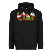 Christmas Coffee Cups Heavyweight Hoodie | Teevron