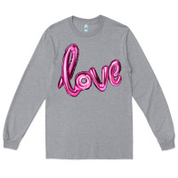 Heather Grey valentines day love balloon Long Sleeve Tee - RanaPortraitStore