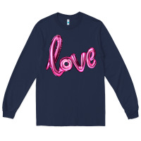 Navy valentines day love balloon Long Sleeve Tee - RanaPortraitStore