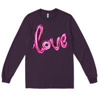 Plum valentines day love balloon Long Sleeve Tee - RanaPortraitStore