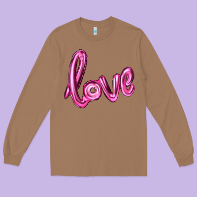 Valentines Day Love Balloon Long Sleeve Tee Designed By Ranaportraitstore