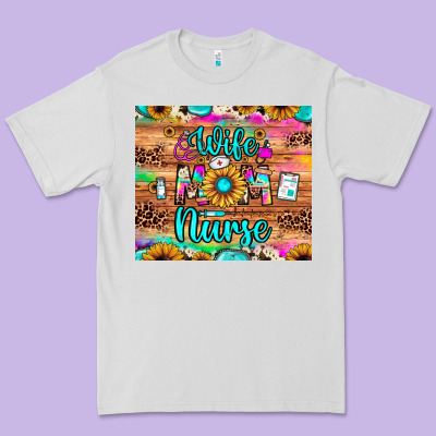 Wife Mom Nurse Premium Tee Designed By Jahusdesignshop
