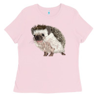 Bubblegum Pink Hedgehog Illustrations Ladies Tee - LillyAllenDesigns