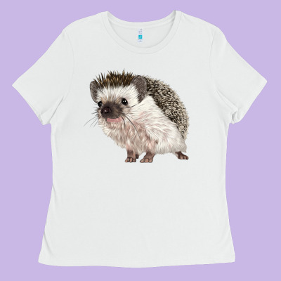 Hedgehog Illustrations Ladies Tee Designed By Lillyallendesigns