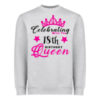 Heather Grey Celebrating With the 18th Birthday Queen Heavyweight Sweatshirt - Bettercallsaul