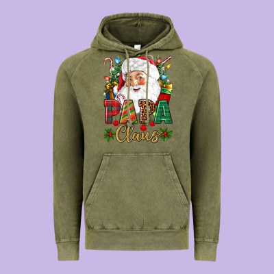 Papa Claus Christmas Vintage Hoodie Designed By Nancycooperartshop