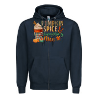 Navy pumpkin spice and everything nice Zipper Hoodie - CowGirlArtShop