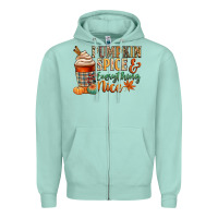 Seafoam pumpkin spice and everything nice Zipper Hoodie - CowGirlArtShop