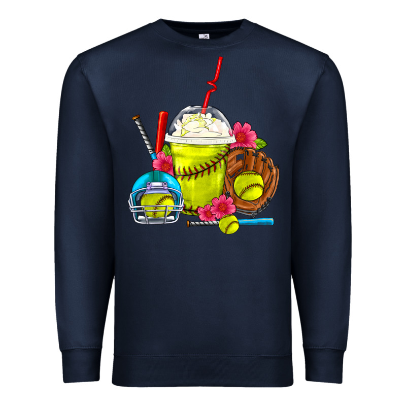Softball Frappe Coffee Premium Sweatshirt by FaDigitalArtStudio | Teevron