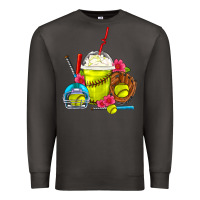 Smoke Softball Frappe Coffee Premium Sweatshirt - FaDigitalArtStudio