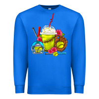 True Royal Softball Frappe Coffee Premium Sweatshirt - FaDigitalArtStudio